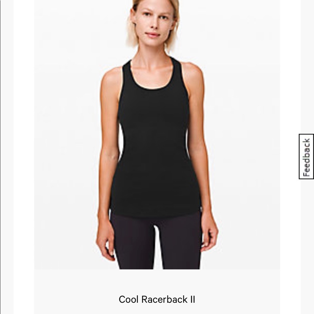 NWT Lululemon Cool Racerback Tank BLACK Size 2
